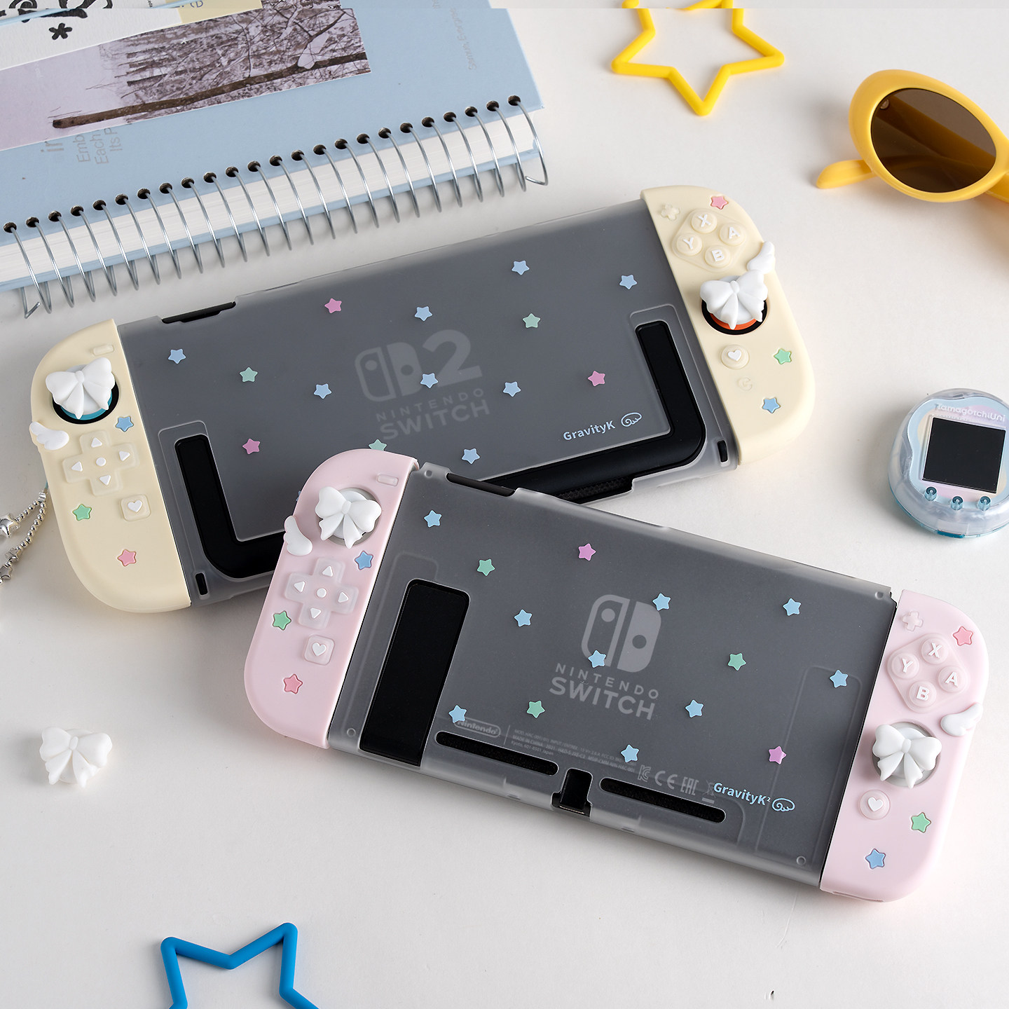 Gaming Accessories Nintendo - オリジナル保護ケーススイッチ 2 Oled Ns スターボウウィングソフトシリコンジョイコンコントローラカバーゲームアクセサリー