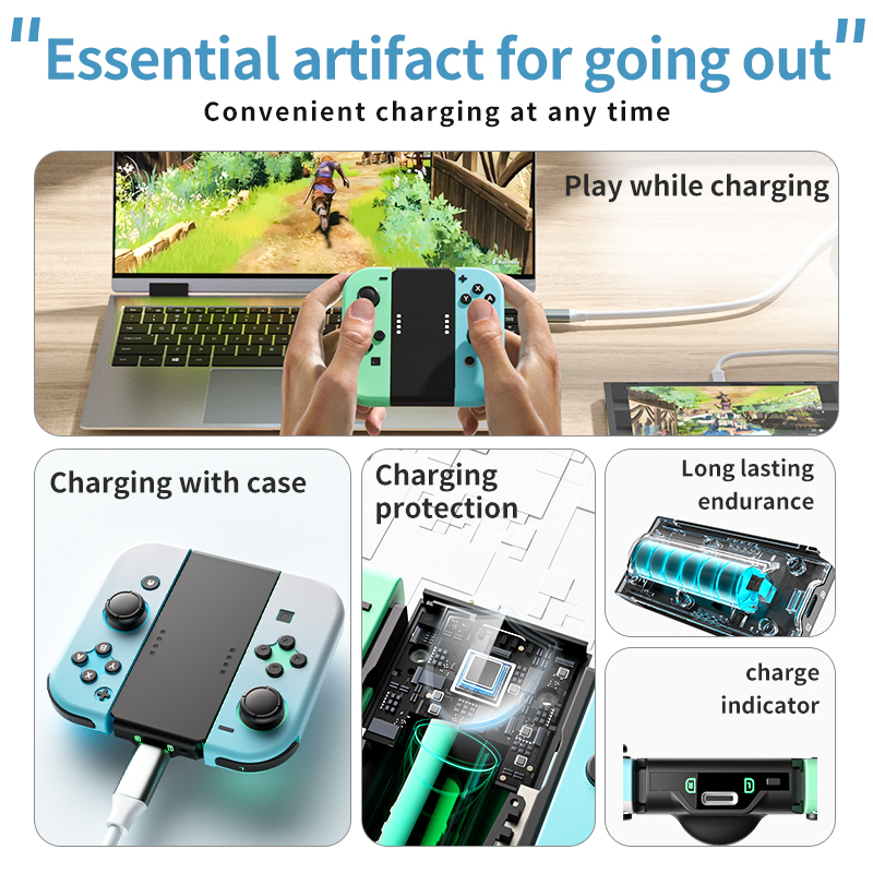 AOLION ポータブルスイッチジョイコン充電グリップ 34 - Gaming Accessories Nintendo のレビューと価格