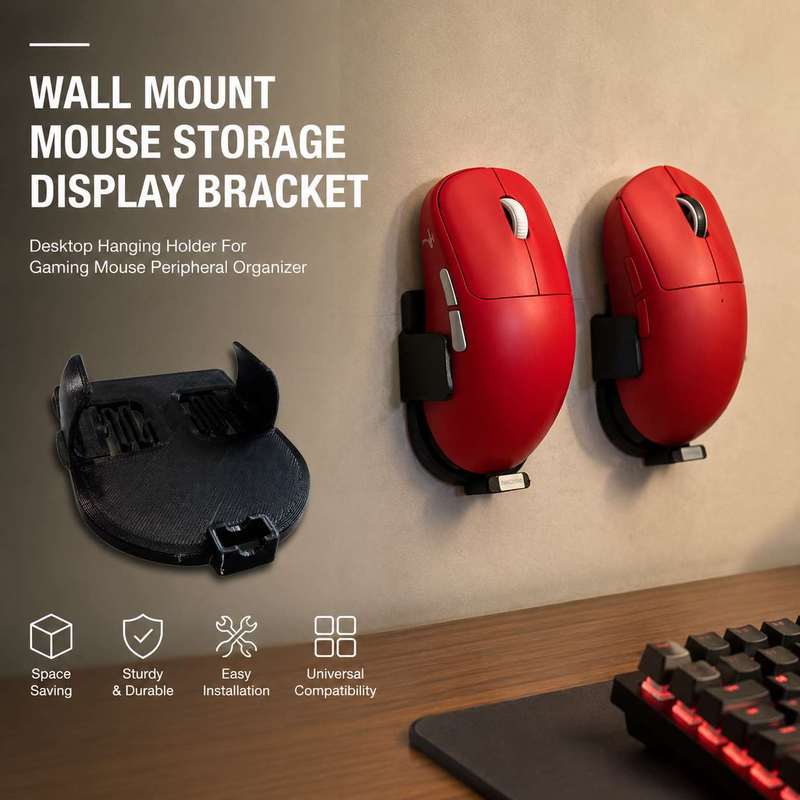 壁掛け式マウス収納ディスプレイブラケット デスクトップ吊り下 - Gaming Accessories Wall Mount のレビューと価格