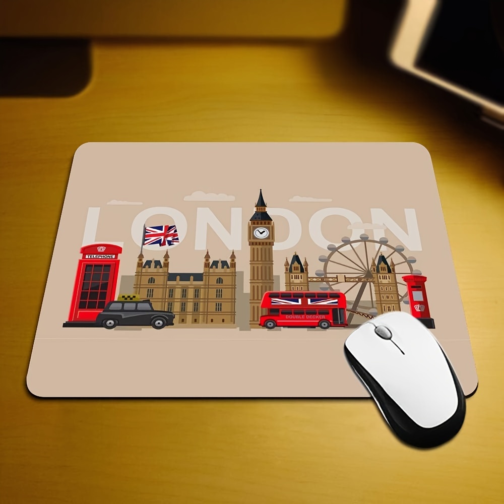 ロンドンランドマーク柄ラバーマウスパッド、滑り止めデスクマッ - Gaming Accessories London のレビューと価格